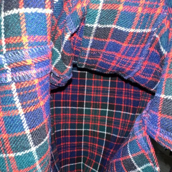 Vintage Pendleton 100% Virgin Wool Plaid Holiday Button Shirt Womens Size M - Picture 4 of 8